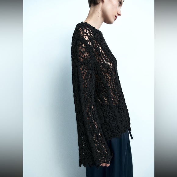 Zara openwork knit sweater - Picture 4 of 8